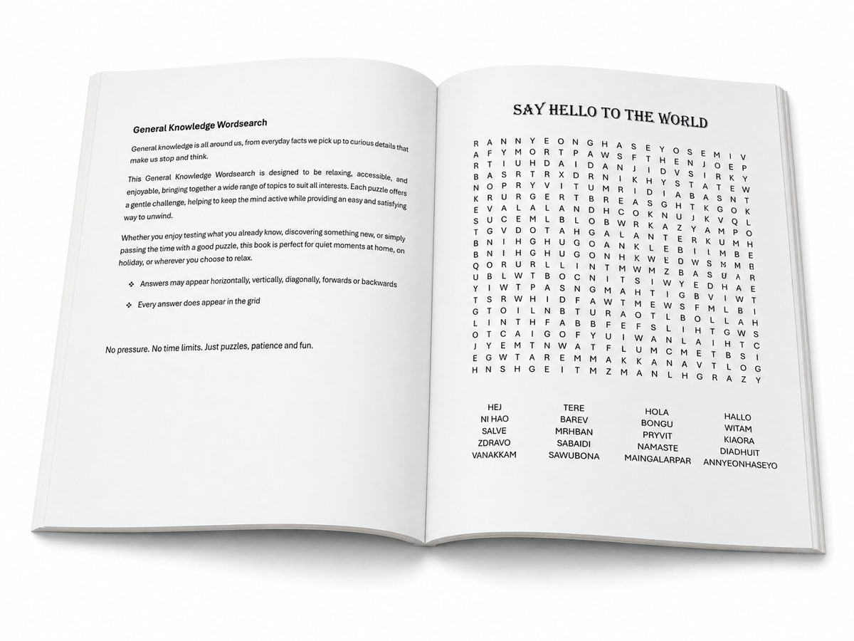 General Knowledge Wordsearch