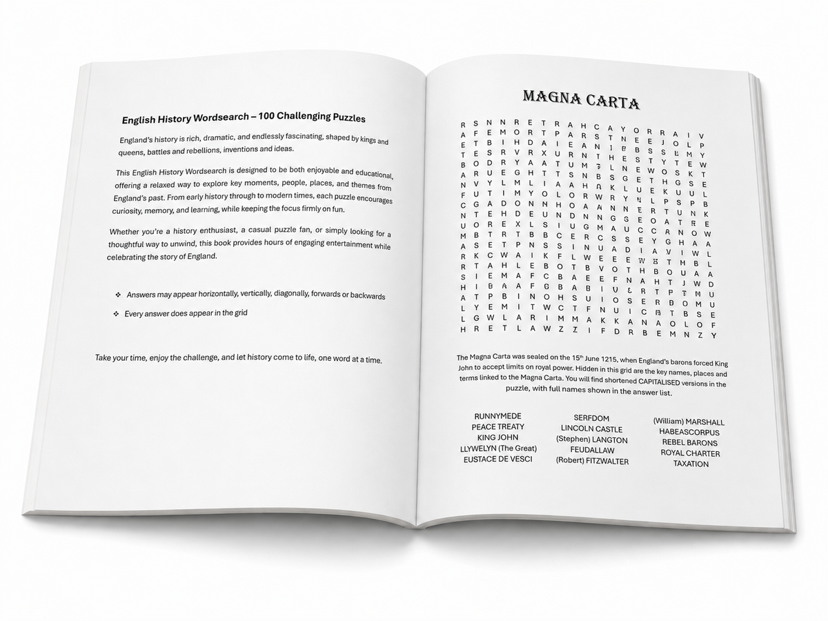 English History Wordsearch