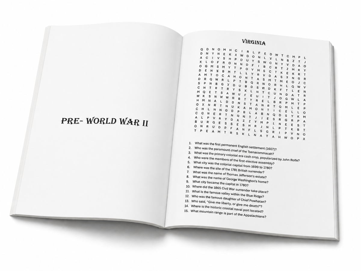 Word Search Trivia - US States