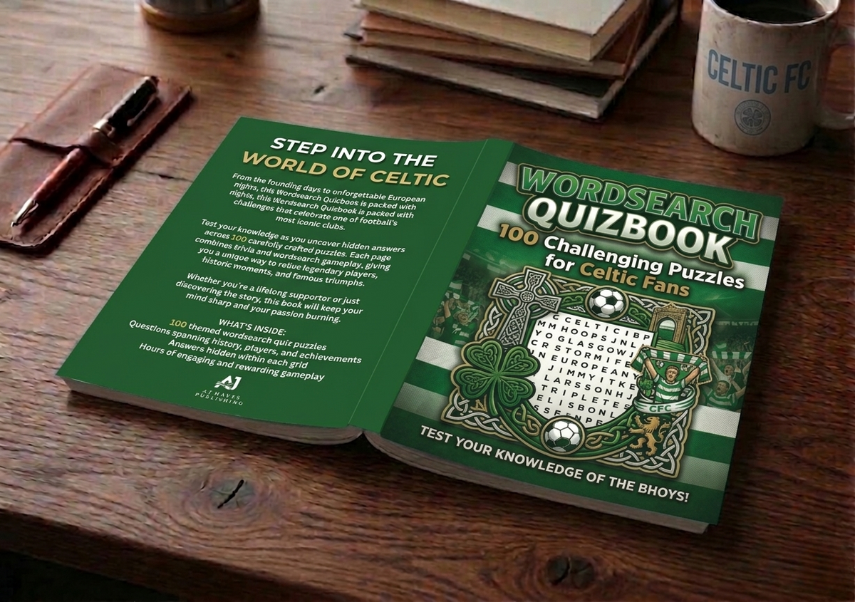 Wordsearch Quizbook for Celtic Fans